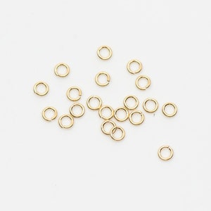 100pcs 14K Gold Filled 2.5mm Open Jump Rings 24ga, Made in USA, E156