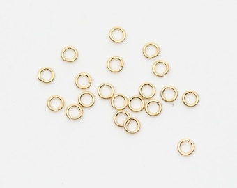 100 stuks 14 kt gold filled 2,5 mm open ringetjes 24ga, gemaakt in de VS, E156