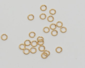 50pcs 14K Gold Filled 3mm 24ga Open Jump Rings, Made in USA, GF7