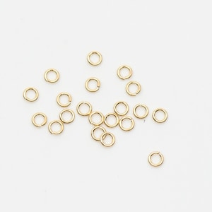 50pcs 14K Gold Filled 2.5mm Open Jump Rings 24ga, Made in USA, E156