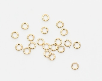 50 stuks 14 kt gold filled 2,5 mm open ringetjes 24ga, gemaakt in de VS, E156