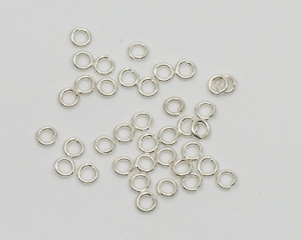 100pcs - .925 Sterling Silver 3mm Open Jump Rings 24ga, Made in USA, E69