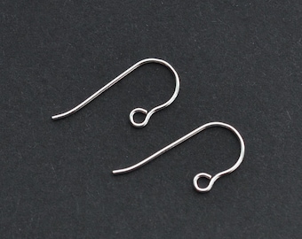 Sterling Silver Micro Ear Wires 7x16mm, Made in USA, A84