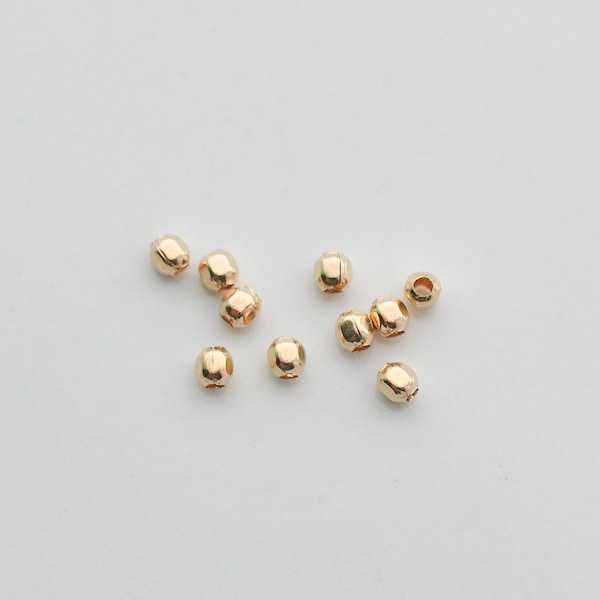 Ten 14K Gold Filled 2.1mm Square Beads, A97