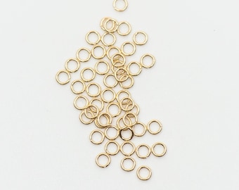 100 stuks 14 kt gold filled 2,3 mm open ringetjes 26ga, made in USA, E158