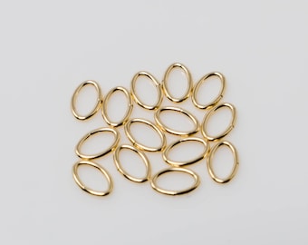 14kt Gold Filled Oval Jump Rings - 25 Pieces 3.5mm 22 Gauge Jewelry Making Findings