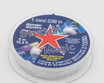 Stretch Magic Cord 1mm Clear 5 Meters, The Beadsmith, T266