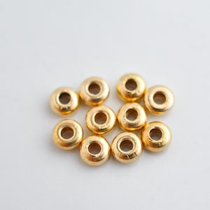 Ten 14K Gold Filled 3mm Roundel Beads, Made in USA, GC99