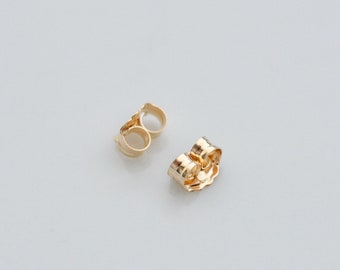 14K Gold Earring Backing 3.8x4.8mm, SG8