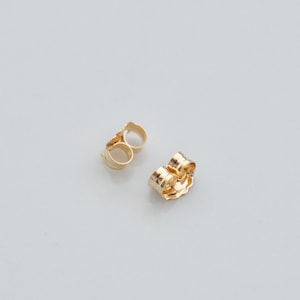 Suporte para brincos em ouro 14K 3,8 x 4,8 mm, SG8
