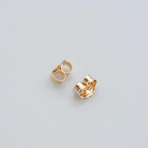 14K Gold Earring Backing 3.8x4.8mm, SG8