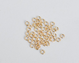 100pcs 14K Gold Filled 3mm Open Jump Rings 22ga, Made in USA, A13