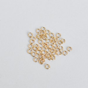100pcs 14K Gold Filled 3mm Open Jump Rings 22ga, Made in USA, A13