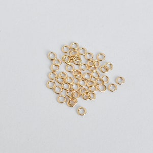 250pcs 14K Gold Filled 3mm Open Jump Rings 22ga, Made in USA, A13
