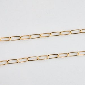 3 voet 14K gold filled 8 x 3 mm getrokken kabelketting bij de voet, C11