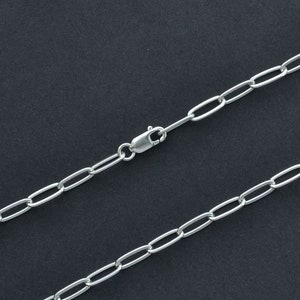 Any Length Sterling Silver 9x3mm Drawn Cable Chain Necklace With Lobster Clasp - Custom Lengths Available, C51