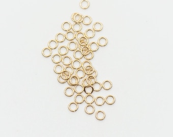 50 stuks 14 kt gold filled 2,3 mm open ringetjes 26ga, Made in USA, E158
