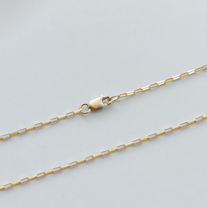 16 Inch-  14K Gold Filled 3x1.25mm Elongated Box Chain Necklace, Made in USA, B9
