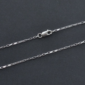 ELKE LENGTE Sterlingzilveren 2 x 1,3 mm ketting met ketting en karabijnsluiting - aangepaste lengtes beschikbaar, B3
