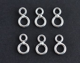 6 - Sterling Silver Figure 8 Connector 18 Gauge 4.5x8mm, SC109