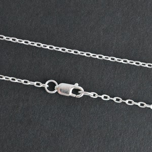 Any Length 925 Sterling Silver 2.2x1.5mm Drawn Cable Chain Necklace, Made in USA, C46