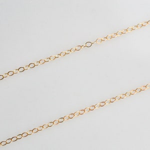 14K Solid Gold 1.3mm Cable Chain, Made in USA, SG4