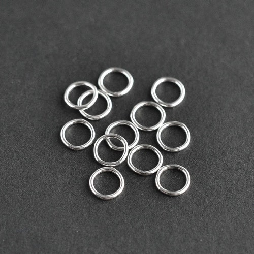 25pcs .925 Sterling Silver 5mm CLOSED Jump Rings 20.5ga - Etsy