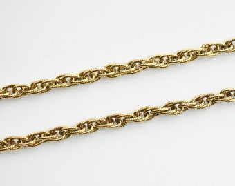 3 Feet Vintage Solid Brass 3mm. Fancy Twisted Rope Chain