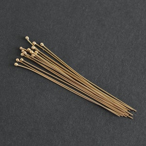 400pcs/box Flat Head Pins Eye Pins For DIY Jewelry Making, Straight Head  Eye Pins Golden And Sliver Jewelry Making Pin Metal End Headpins For Craft  Ea