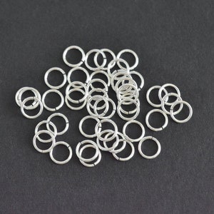 50pcs - .925 Sterling Silver 5mm Open Jump Rings 22ga, Made in USA, SS49