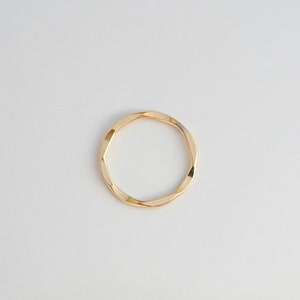 ONE 14K Gold Filled 15mm Hammered Connector Ring, GC115
