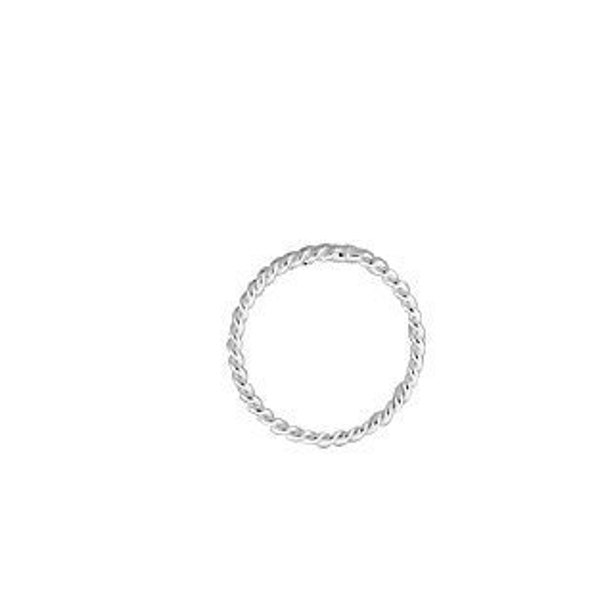 Ten - 10mm Twisted Closed Circle Link, Connector 925 Sterling Silver, Made in China, A49