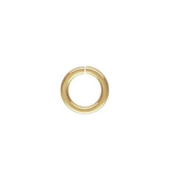 14K Solid Yellow Gold 3mm 24 Gauge Open Jump Ring, Made in USA, SG33
