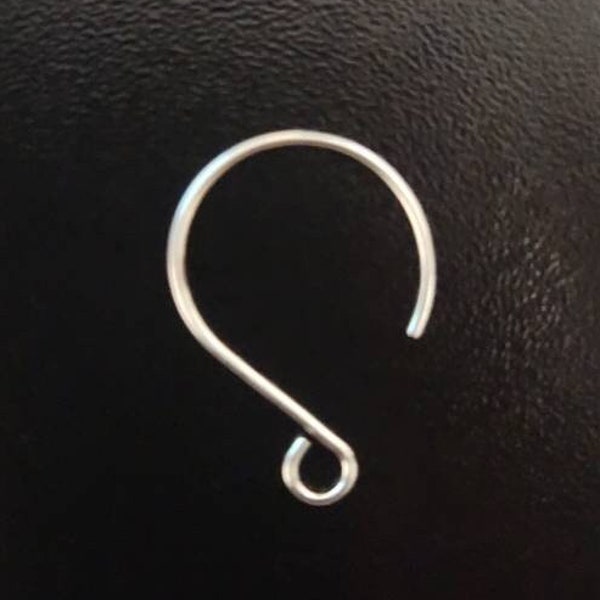 Six - Sterling Silver Balloon Ear Wire, Made in USA, D37