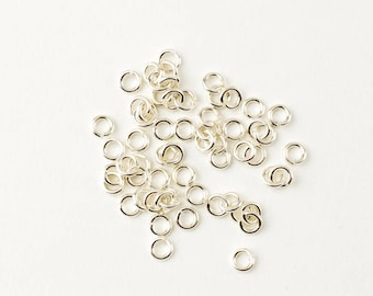 25pcs - .925 Sterling Silver 3.5mm Open Jump Rings 20.5ga, Made in India, SS9