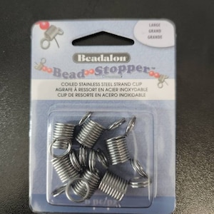 8-pk Metal Springs Bead Stopper, DIY Bead Stopper, Jewelry Making Supplies,  Beading Supplies, DIY Crafts Bead Crafts Ships Fast US, S-00012 