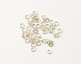 100pcs - .925 Sterling Silver 3.5mm Open Jump Rings 20.5ga, Made in India, SS9