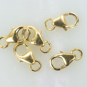 5 14K Gold Filled Trigger Lobster Clasps 9mm, Made in Italy, GF6 image 2