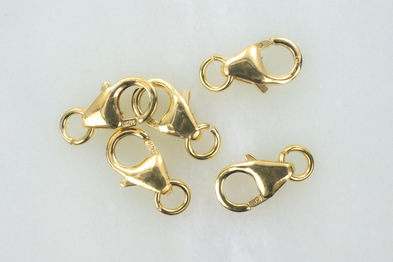 5 14K Gold Filled Trigger Lobster Clasps 9mm, Made in Italy, GF6 image 2