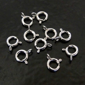 Sterling Silver 5mm Spring Ring Clasp, Made in Italy, SS1