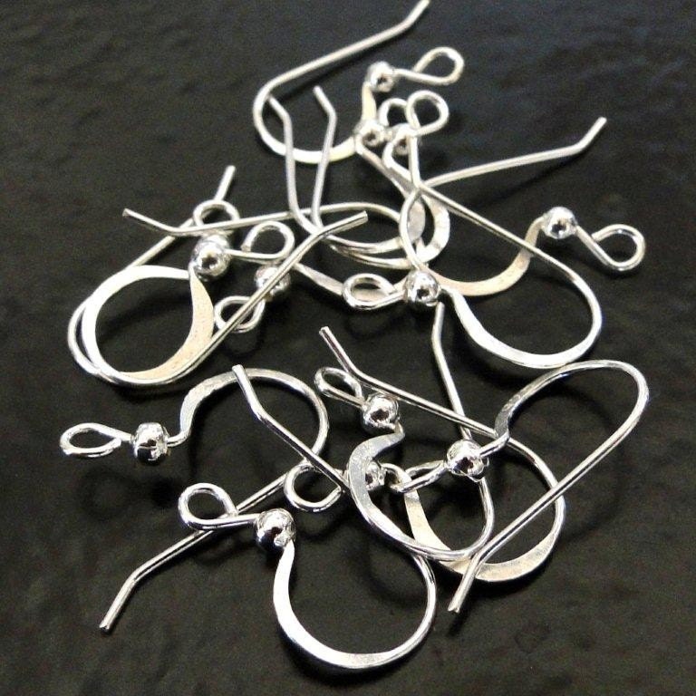 50PCs 925 Sterling Silver DIY Earring Hooks Ball Jewelry Accessory Ear  Wire;EN