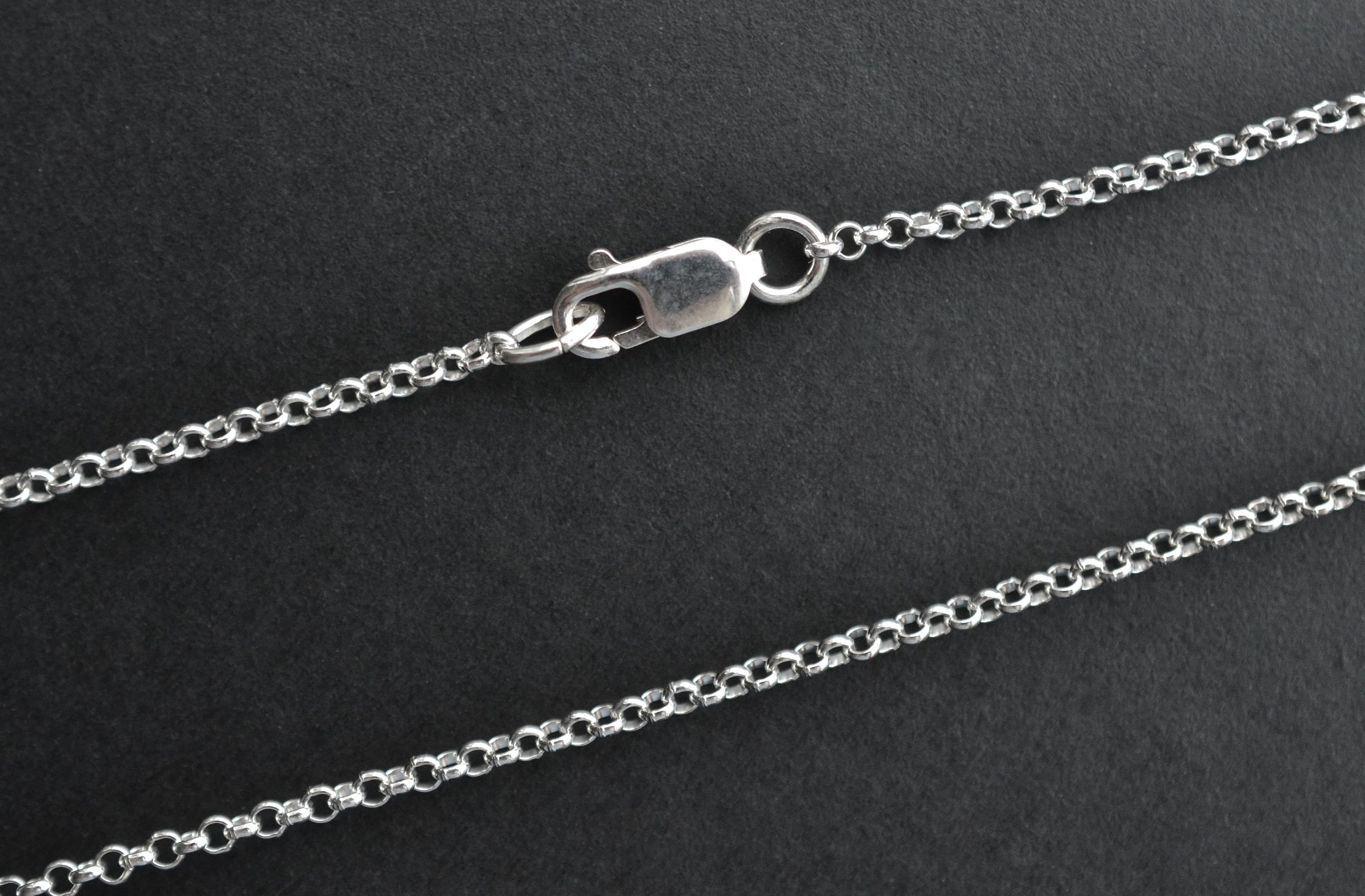 32 Inch Sterling Silver 1.5mm Rolo Chain With Lobster Clasp, Made