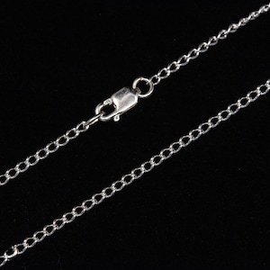 ANY LENGTH Sterling Silver Curb Chain Necklace -  Custom Lengths Available, C41b