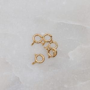 20 Pcs - 14K Gold Filled 5mm Spring Ring Clasp, Made in Italy, GF1