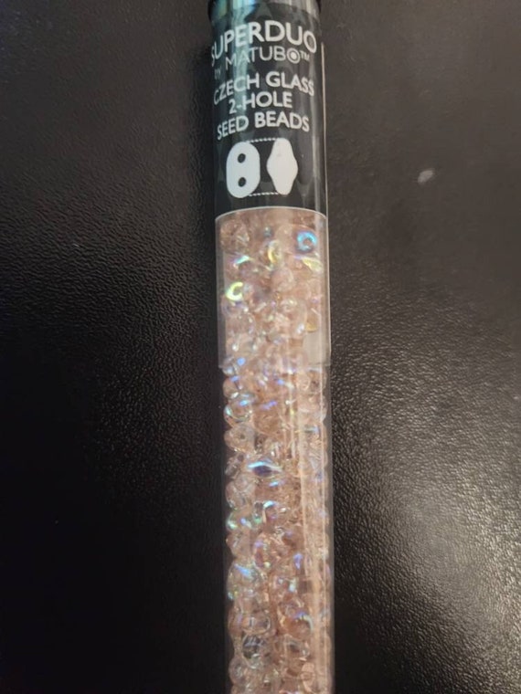 Transparent Rosaline - SuperDuo, 2.5x5mm 22g Transparent Rosaline - SuperDuo, 2.5x5mm 22g