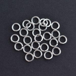 Bulk Sterling Silver Open Jump Rings 12mm 14mm 16mm With 1mm Thicknes 18  Gauge, 925 Silver Large Jump Rings for Bracelet Necklace Earring 