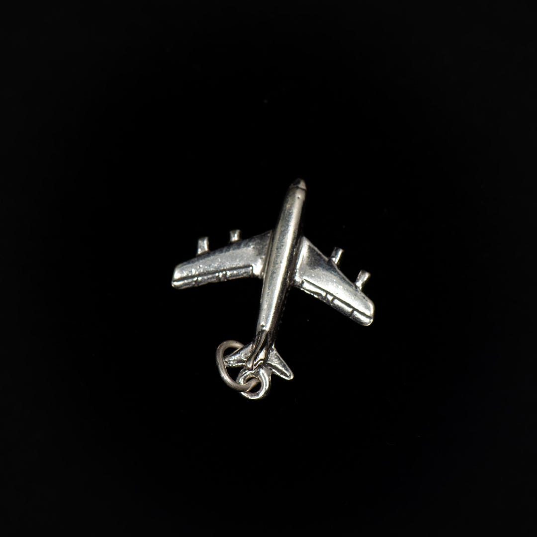 Lot De 8 Charms Avion En Argent Tibétain - Pendents Unisex, Argenté, Style Aéronautique Rétro