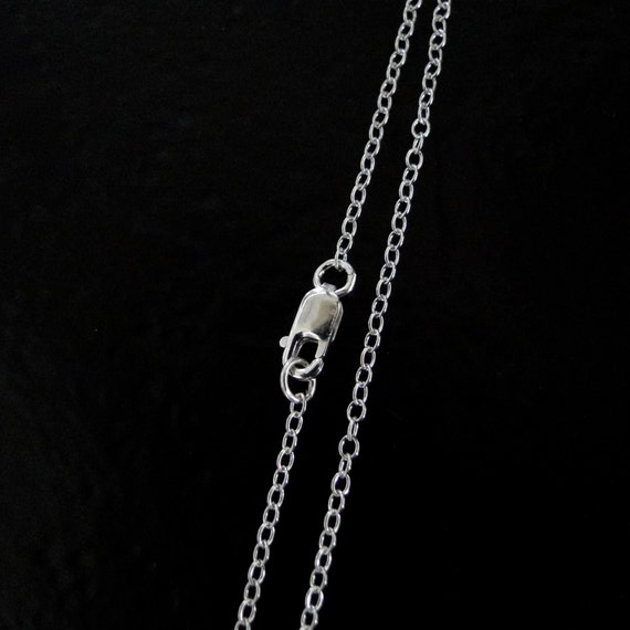 18 Inch Sterling Silver Flat Round Cable Chain Necklace C45
