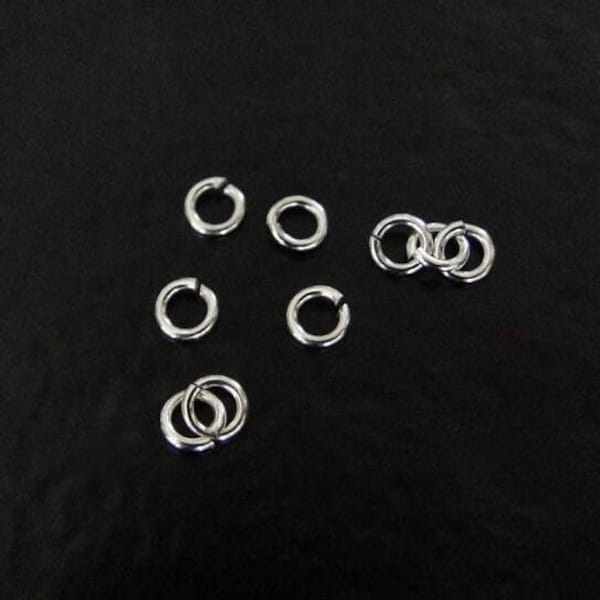 25pcs - .925 Sterling Silver 4mm Open Jump Rings 20ga, Made in India, SS10