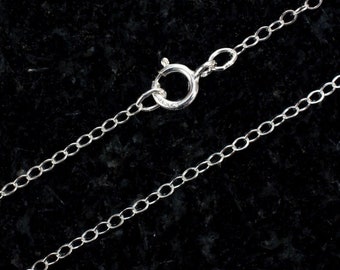 Collier chaîne forçat en argent sterling 925 de toute longueur